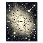 Whimsical Cosmic Starburst Celestial Mandala Rug