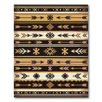 Earthy Neutral Southwestern Arrow Geometric Striped Rug