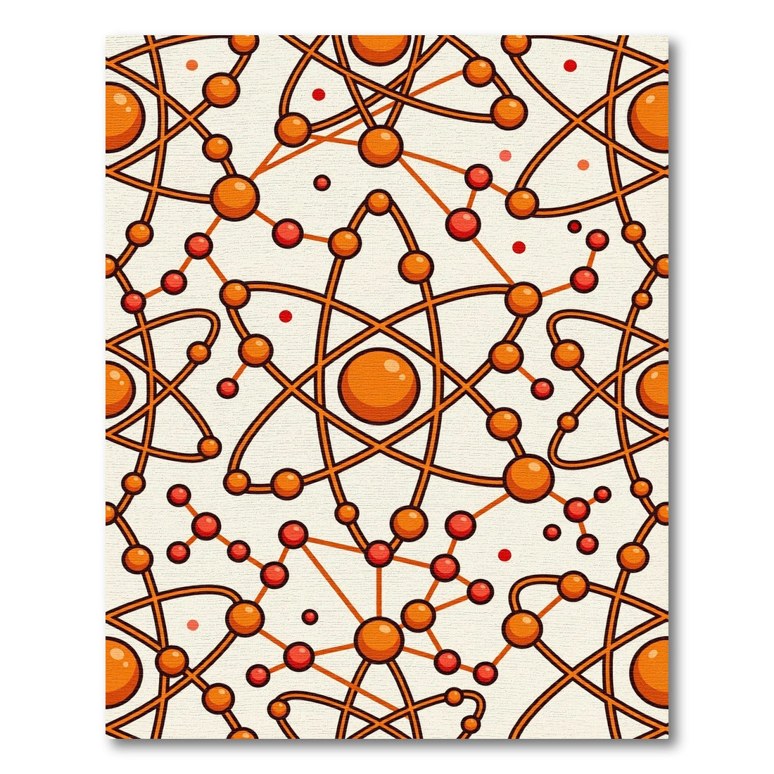 Atomic Orb And String Network Rug