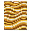 Golden Amber Fluid Wave Swirls Rug