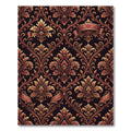 Rich Red Golden Acanthus Swirl Rug