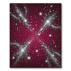 Crimson Nebula Starburst Swirl Rug