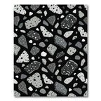 Monochrome Terrazzo Aggregate Collage Rug