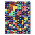 Vibrant Mediterranean Mosaic Citrus Star Tile Rug