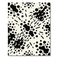 Black White Organic Splatter Circles Rug
