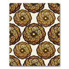 Golden Leopard Circular Swirl Medallion Rug