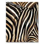 Brown Beige Black Zebra Stripes Rug