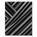 Modern Monochrome Angular Striped Rug