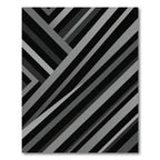 Modern Monochrome Angular Striped Rug