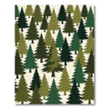Forest Evergreen Woodland Silhouette Art Rug