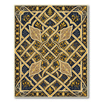 Intricate Gold Foliate Interlace Rug