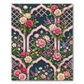 Pink Rose Trellis Garden Composition Rug