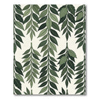 Shaded Green Leafy Vine Imprint Rug