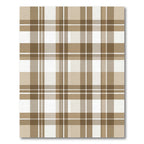 Brown and White Classic Plaid Rug