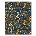 Golden Treble Clef Musical Note Art Rug