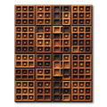 Geometric Chocolate Waffle Grid Rug