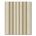 Earthy Taupe and Cream Linear Stripe Rug