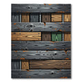 Weathered Wood Plank Graphic Rug