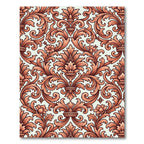 Coral Acanthus Scroll Flourish Rug