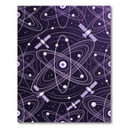 Purple Atom Satellite Cosmos Rug