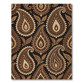 Rich Earthy Brown Paisley Medallions Rug