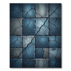 Cracked Slate Tile Mosaic Rug