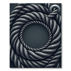 Silver Braided Rope Circle Rug