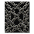 Dark Gray Interlocking Chain Rug