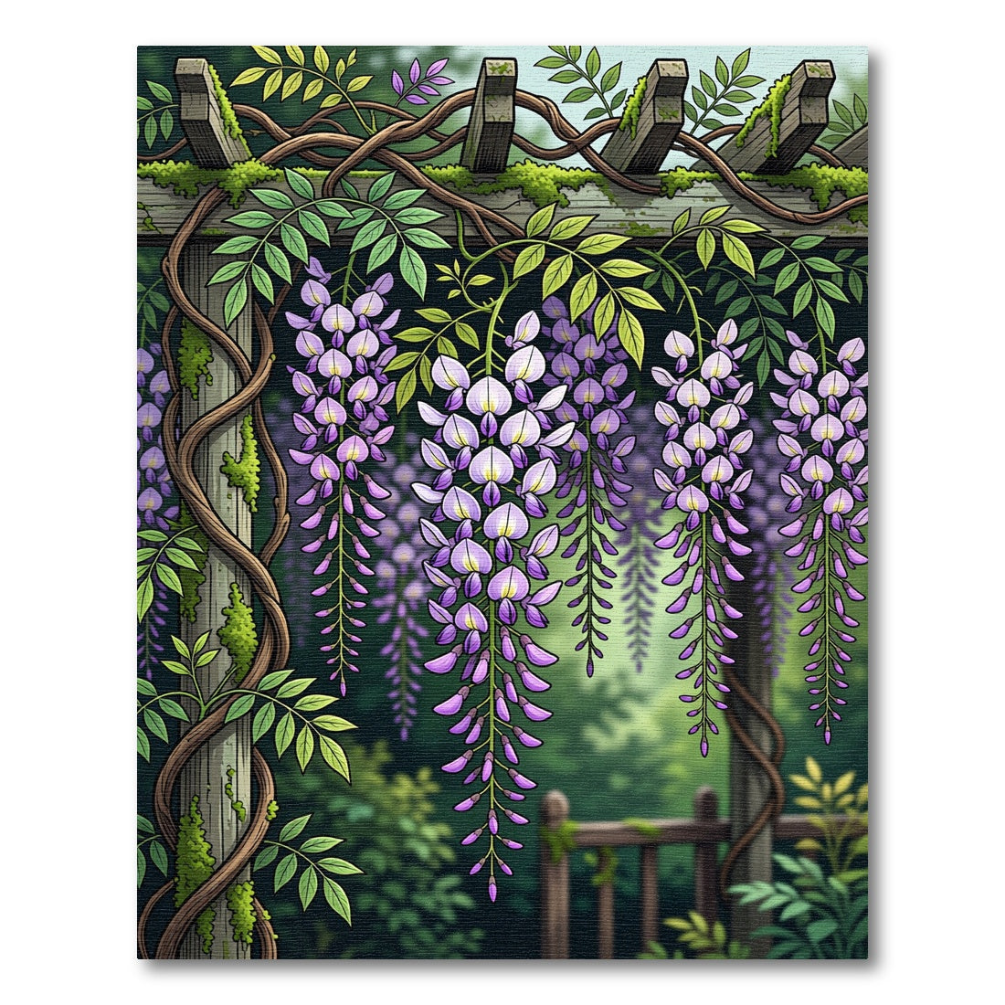 Ethereal Purple Wisteria Hanging Garden Rug