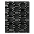 Dark Gray Geometric Hexagon Texture Rug