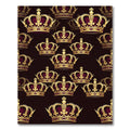 Regal Gold Crown Maroon Wallpaper Rug