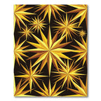 Golden Radiant Starburst Geometric Art Rug