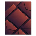 Deep Rose Gradient Geometric Squares Rug