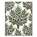 Green Leafy Tree Branches Seamless Pattern Rug