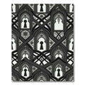 Monochromatic Arched Keyhole Floral Lattice Rug