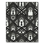 Monochromatic Arched Keyhole Floral Lattice Rug
