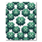 Emerald Four Leaf Clover Grid Rug