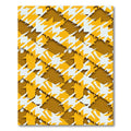 Bold Amber White Jagged Houndstooth Rug