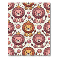 Cute Royal Lion and Ball Wallpaper Rug