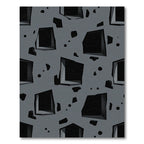 Abstract Gray Cutout Geometric Grid Rug