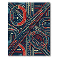 Dynamic Red Race Car Circuit Track Rug