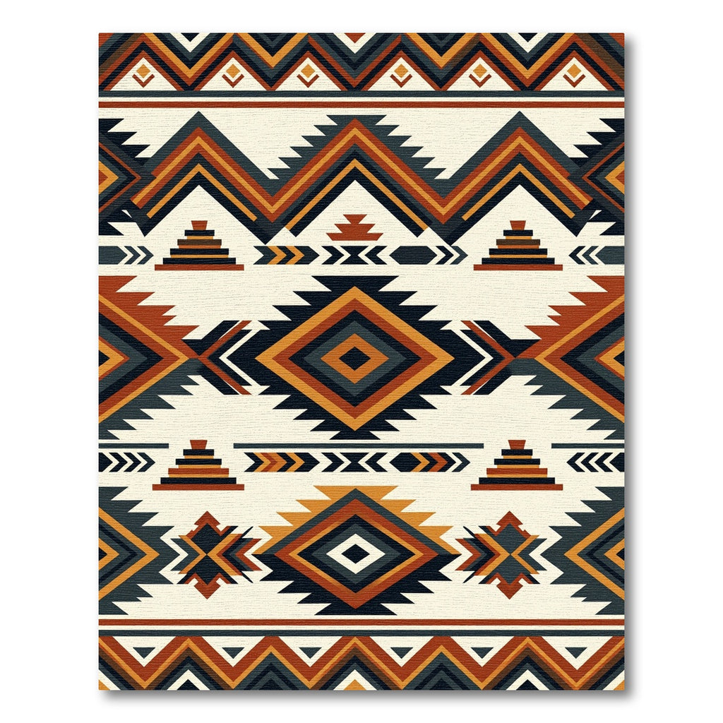 Navajo Inspired Diamond Geometric Rug