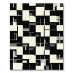 Monochromatic Geometric Architectural Collage Rug