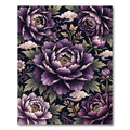 Velvet Purple Peony Cloud Illustration Rug