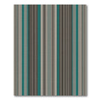 Teal Gray Vertical Stripe Rug