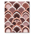 Earthy Terracotta Arch Layered Art Rug