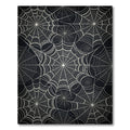 Black White Spiderweb Intricate Web Rug