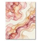 Earthy Rose Watercolor Swirl Rug