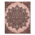 Elegant Dusty Rose Ornate Mandala Rug