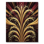 Golden Burst Splash Radiating Flare Rug